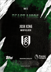 Josh King - Topps Flagship Premier League Beast Mode 2026-27, Nr. BM 12 – Insert