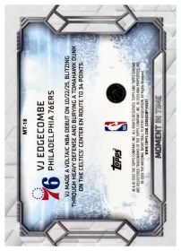 VJ Edgecombe - Topps Chrome Update Moment in Time 2025-26, Nr. MT-18 – Rookie Card, Insert