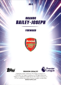 Brando Bailey-Joseph - Topps Flagship Premier League Nitro Boost 2026-27, Nr. NB 2 – Rookie Card, Insert
