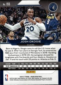 Josh Okogie - Panini Prizm Base Set 2020-21, Nr. 155