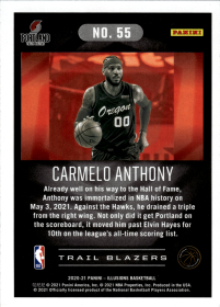 Carmelo Anthony - Panini Illusions Base Set 2020-21, Nr. 55