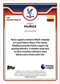 Daniel Muñoz - Topps Flagship Premier League Base Set 2026-27, Nr. 110