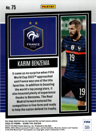 Karim Benzema - Panini Score FIFA Base Set 2022-23, Nr. 75