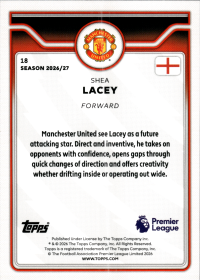Shea Lacey - Topps Flagship Premier League Future Stars 2026-27, Nr. 18