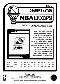 Deandre Ayton - Panini Hoops Base Set 2023-24, Nr. 97