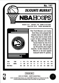 Dejounte Murray - Panini Hoops Base Set 2023-24, Nr. 141