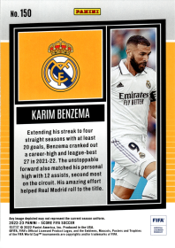 Karim Benzema - Panini Score FIFA Base Set 2022-23, Nr. 150
