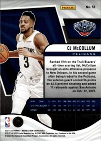 CJ McCollum - Panini Revolution Base Set 2021-22, Nr. 52