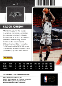 Keldon Johnson - Panini Contenders Season Ticket 2021-22, Nr. 1
