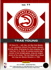 Trae Young - Panini Recon Base Set 2021-22, Nr. 11