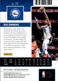 Ben Simmons - Panini Contenders Season Ticket 2021-22, Nr. 77