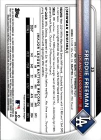 Freddie Freeman - Topps Bowman Chrome Base Set 2025, Nr. 33 – Mojo Refractor