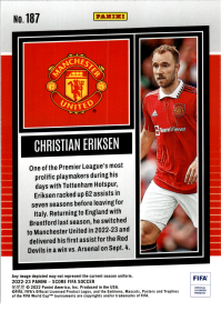 Christian Eriksen - Panini Score FIFA Base Set 2022-23, Nr. 187