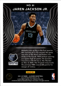 Jaren Jackson Jr. - Panini Illusions Base Set 2021-22, Nr. 81