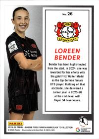 Loreen Bender - Panini Frauen-Bundesliga TC Collection Base Set 2025-26, Nr. 26
