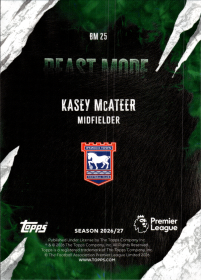 Kasey McAteer - Topps Flagship Premier League Beast Mode 2026-27, Nr. BM 25 – Insert