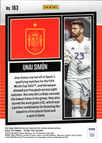 Unai Simón - Panini Score FIFA Base Set 2022-23, Nr. 163