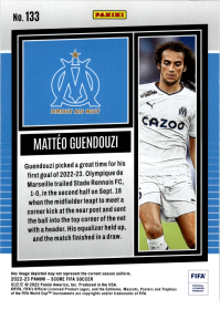 Mattéo Guendouzi - Panini Score FIFA Base Set 2022-23, Nr. 133
