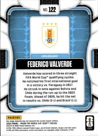 Federico Valverde - Panini Prizm FIFA World Cup Base Set 2026, Nr. 122