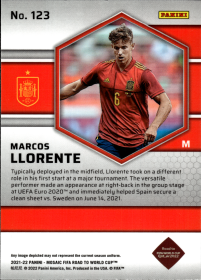 Marcos Llorente - Panini Mosaic FIFA Road to World Cup Base Set 2021-22, Nr. 123