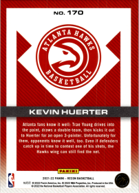 Kevin Huerter - Panini Recon Base Set 2021-22, Nr. 170