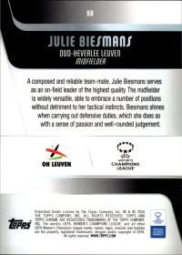 Julie Biesmans - Topps Chrome UEFA Women's Champions League Base Set 2025-26, Nr. 50