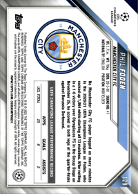 Phil Foden - Topps Chrome UEFA Champions League Base Set 2021-22, Nr. 129