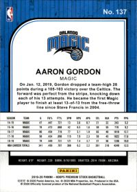 Aaron Gordon - Panini Hoops Premium Stock Base Set 2019-20, Nr. 137