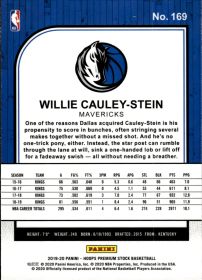 Willie Cauley-Stein - Panini Hoops Premium Stock Base Set 2019-20, Nr. 169