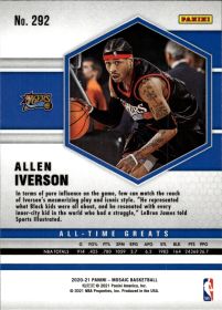 Allen Iverson - Panini Mosaic All-Time Greats 2020-21, Nr. 292 – Insert