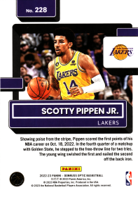 Scotty Pippen Jr. - Panini Donruss Optic Rated Rookie 2022-23, Nr. 228