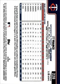 Ty France - Topps Chrome Base Set 2025, Nr. 228