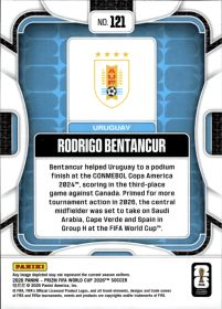 Rodrigo Bentancur - Panini Prizm FIFA World Cup Base Set 2026, Nr. 121