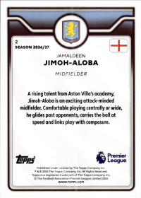 Jamaldeen Jimoh-Aloba - Topps Flagship Premier League Future Stars 2026-27, Nr. 2