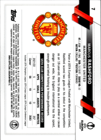 Marcus Rashford - Topps Chrome UEFA Club Competitions Base Set 2022-23, Nr. 7