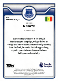 Iliman Ndiaye - Topps Flagship Premier League Base Set 2026-27, Nr. 130