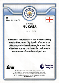 Divine Mukasa - Topps Flagship Premier League Future Stars 2026-27, Nr. 16