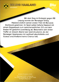 Erling Haaland - Topps Borussia Dortmund Team Set DFB-Pokalsieger 2021-22, Nr. CUP-3 – Insert