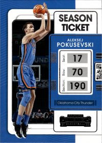 Aleksej Pokusevski - Panini Contenders Season Ticket 2021-22, Nr. 95