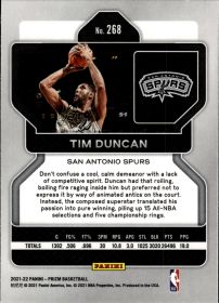 Tim Duncan - Panini Prizm Base Set 2021-22, Nr. 268