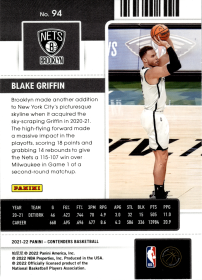 Blake Griffin - Panini Contenders Season Ticket 2021-22, Nr. 94
