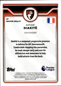 Bafodé Diakité - Topps Flagship Premier League Base Set 2026-27, Nr. 49