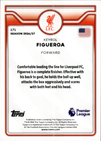 Keyrol Figueroa - Topps Flagship Premier League Base Set 2026-27, Nr. 171 – Rookie Card