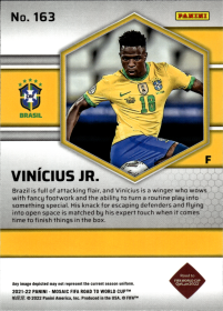 Vinícius Jr. - Panini Mosaic FIFA Road to World Cup Base Set 2021-22, Nr. 163