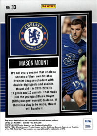 Mason Mount - Panini Score FIFA Base Set 2022-23, Nr. 33