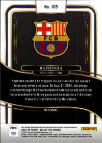 Raphinha - Panini Select FIFA Mezzanine 2024-25, Nr. 105
