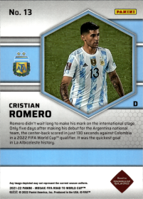 Cristian Romero - Panini Mosaic FIFA Road to World Cup Base Set 2021-22, Nr. 13