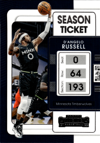 D'Angelo Russell - Panini Contenders Season Ticket 2021-22, Nr. 93