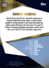 Sergio Agüero - Topps Manchester City Team Set Goal King 2021-22