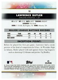 Lawrence Butler - Topps Inception Base Set 2024, Nr. 10 – Rookie Card